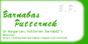 barnabas putternek business card